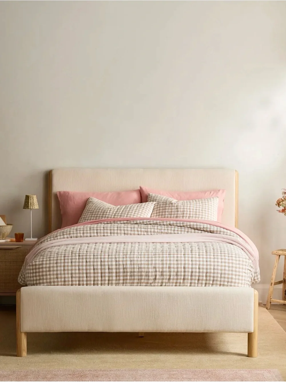 NWOT Cafe Gingham Dream Linen King Sham Set - Retail $70
